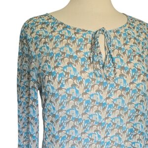 Sheer Giraffe Patterned Blouse - M